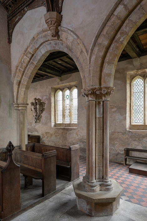 Choir arcade St Wilfrids Marnham – early C13
