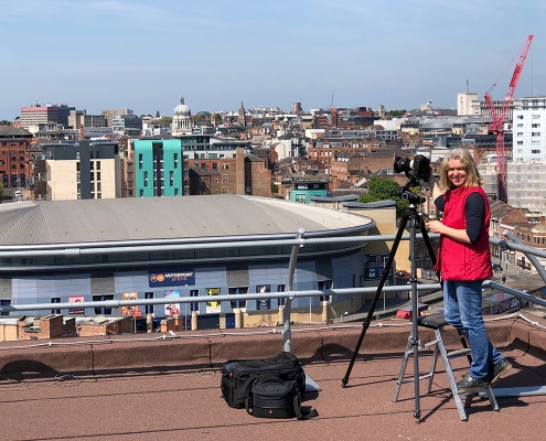 Martine on location in Nottingham