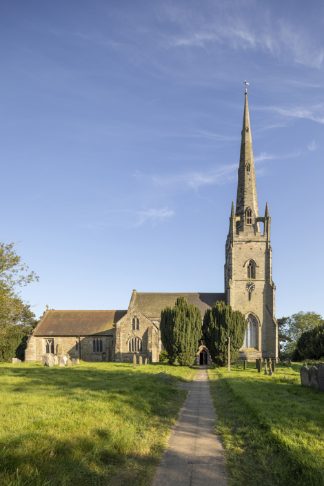 Clifton Campville – St.Andrew parish church with extremely tall elegant spire