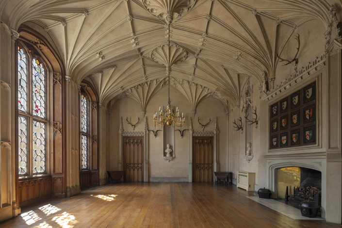 Great Hall – Blithfield Hall victorian gothic hall with fan vaulted celing